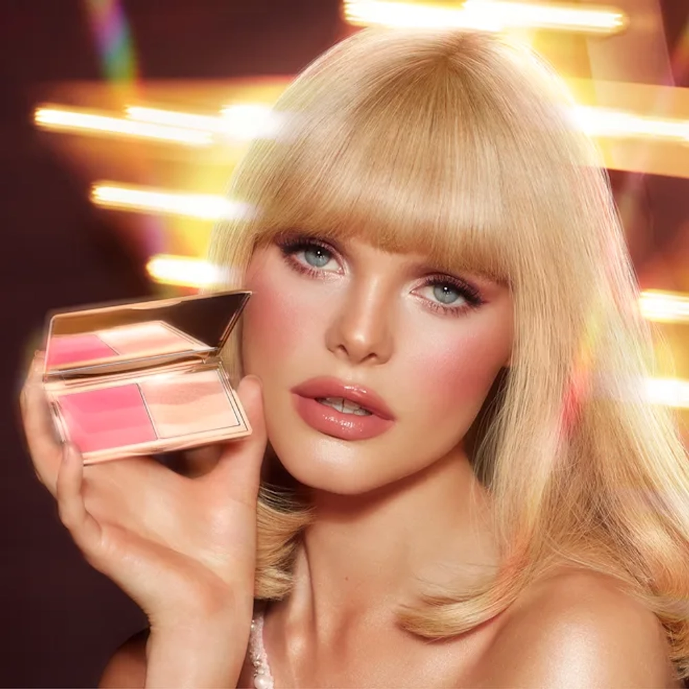 Палетка румяна и хайлайтер Charlotte Tilbury Hollywood Blush&Glow Glide Palette