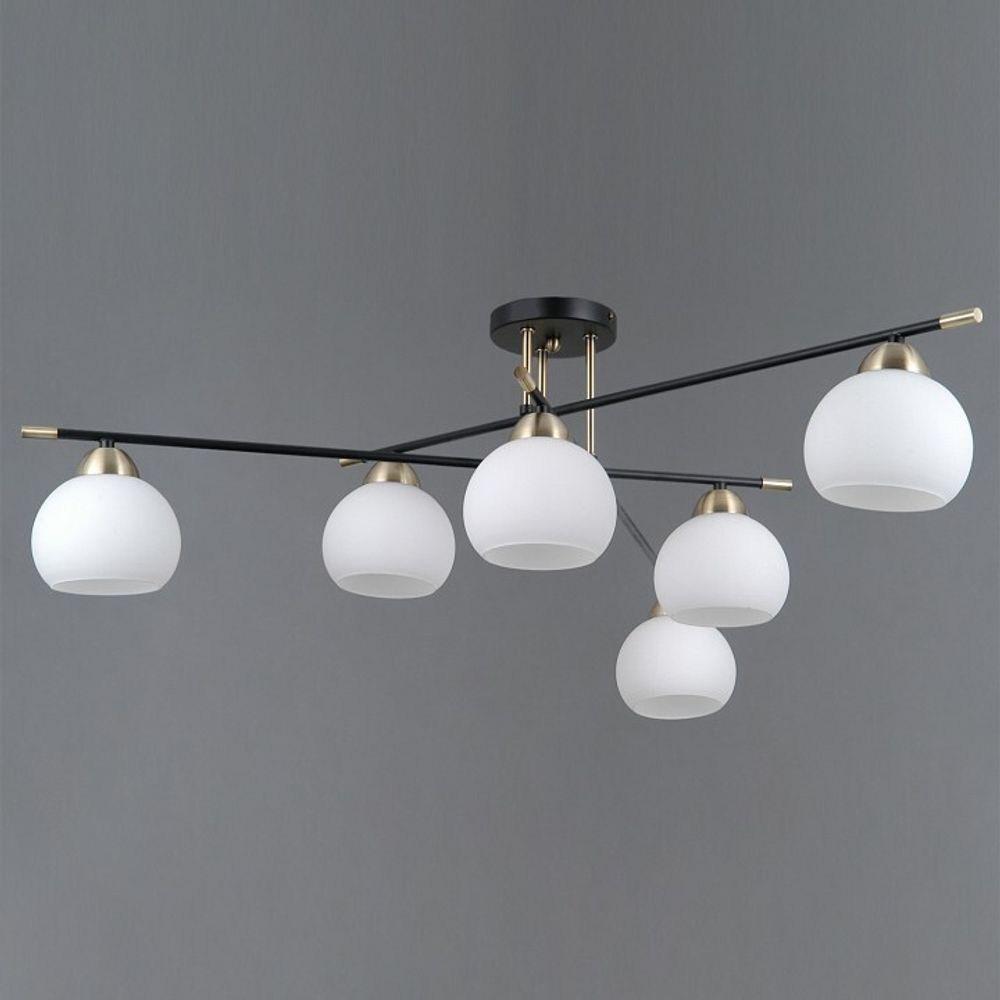 Потолочная люстра ILLUMICO IL0446 IL0446-6CSQ-24 BK AB LIBRA