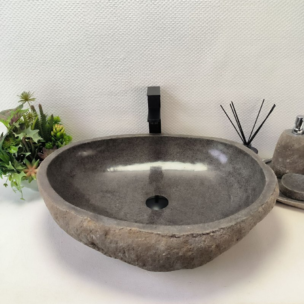 Раковина из речного камня RS-63600 (62*53*16) 0124