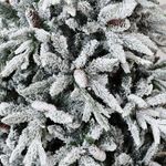 Заснеженная елка с гирляндой встроенной «ile Grande» (Литая+пвх) 210 см / 2,1 м