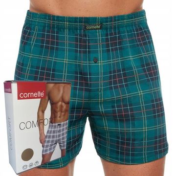 Трусы мужские семейные для больших мужчин Cornette Comfort 008/266, тёмно-зелёная геометрия