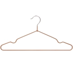 Плечики металлические нескользящие с полимерным покрытием 10шт «ТАРТИТАН», цвет бронзовый, 40см (Селфи)