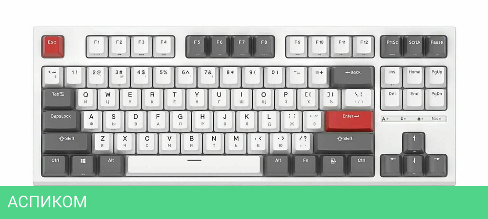 Клавиатура Royal Kludge RK-R87 Blue switch/White/Gray/Red