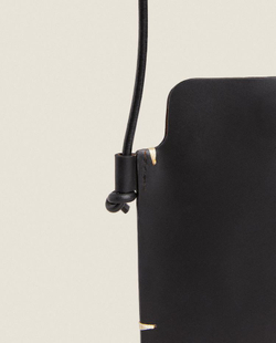 ZARA HOME КОЖАНЫЙ ЧЕХОЛ ДЛЯ МОБИЛЬНОГО ТЕЛЕФОНА, ЧЕРНЫЙ