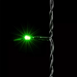 Светодиодный занавес 2*1 м., 200 зеленых LED ламп, черный провод ПВХ, LTC (PCL202-11-2G)