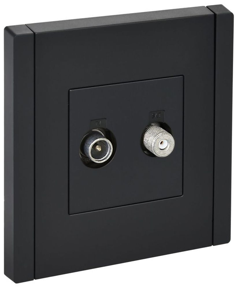 Розетка 2-м TV+SAT FORTE&PIANO FP138 черн. IEK FP-AF20-O-K02 Розетка 2-м TV+SAT FORTE&PIANO FP138 черн. IEK FP-AF20-O-K02