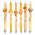 Ручка гелевая, пиши-стирай, автоматическая, Basir, синие чернила, серия "ДОМАШНЕЕ ПЕЧЕНЬЕ", с игрушкой на корпусе