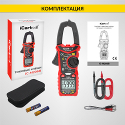 Токовые клещи переменного тока 600A iCartool IC-M206B