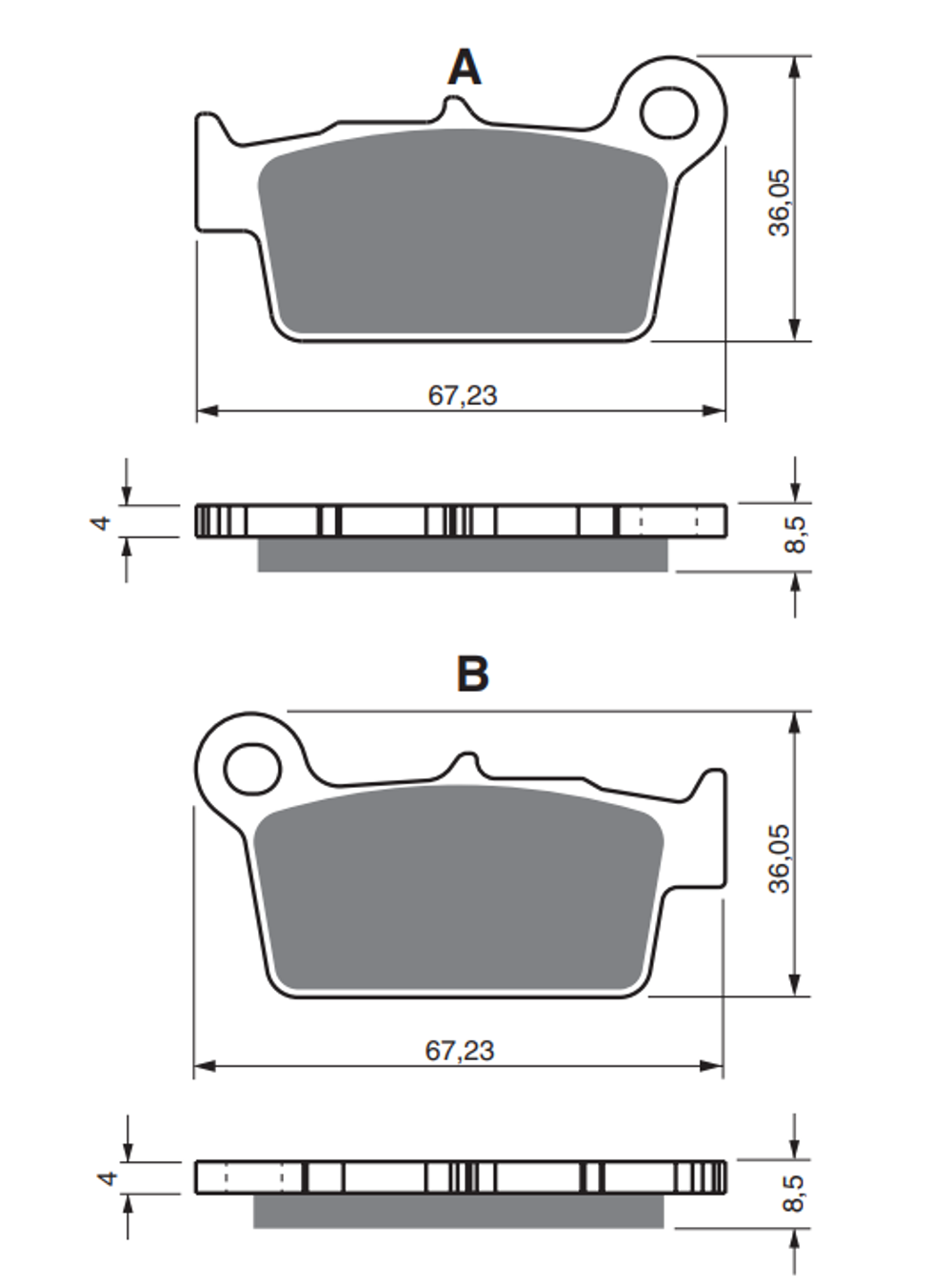 Колодки задние Goldfren S33 Beta