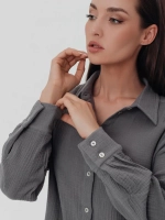 Костюм - пижама с шортами из муслина домашний оверсайз