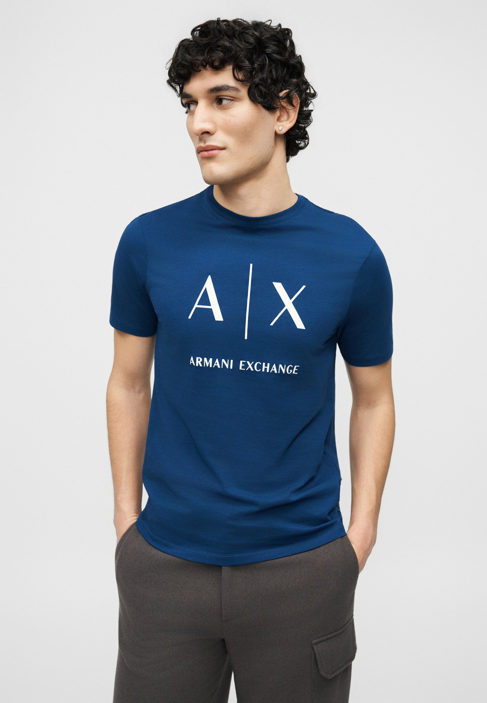 Armani Exchange Футболка с принтом - Синий