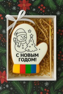 Пряничная раскраска «Варежка»
