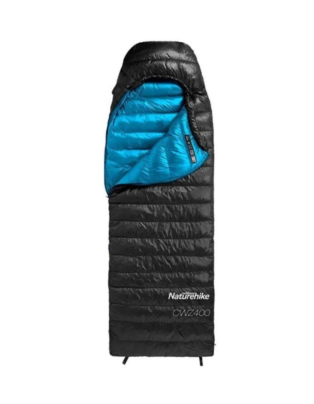 Мешок спальный Naturehike Ultralight CWZ400 L, 220х85 см, (правый) (ТК: +7C), черный