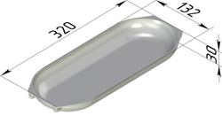 Батонница овальная 320х132х30 мм