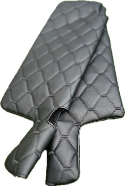 Чехлы на козырьки ВАЗ 2108, 2109, 21099, 2113, 2114, 2115 (чёрная нить Рубин)