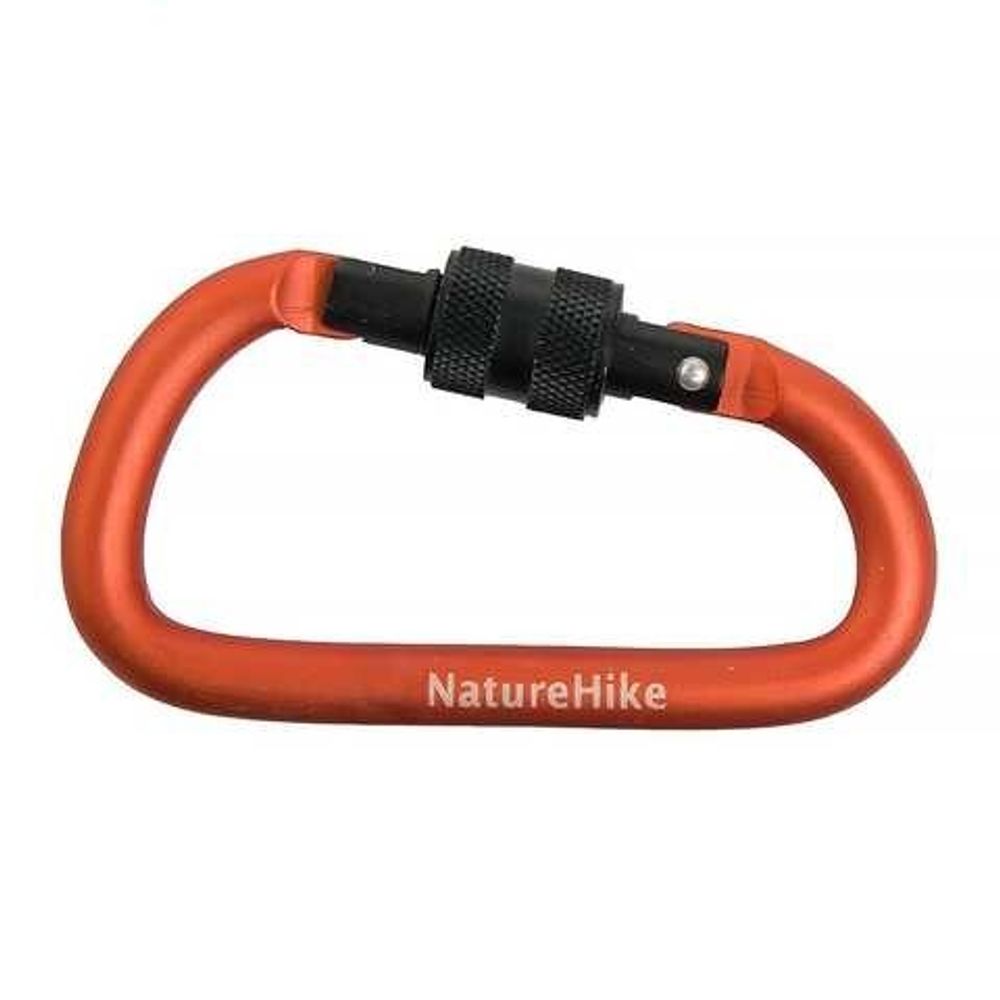 Карабин многофункциональный с муфтой Naturehike NH15A005-H D-Type 6cm оранжевый