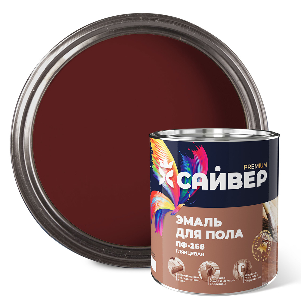 САЙВЕР  Эмаль ПФ-266 Вишневая 2,7кг