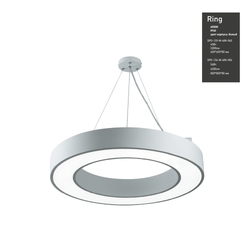 Светильник LED ЭРА Geometria SPO-133-W-40K-045 Ring 45Вт 4000К 3500Лм IP40 600*80 белый подвесной