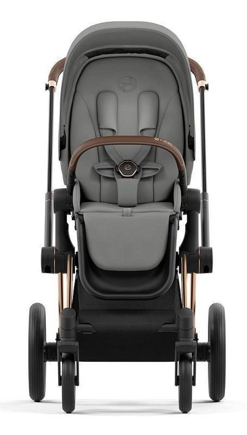 Коляска Cybex Priam IV Rosegold complete и автокресло Cloud G i-Size Lava Grey Plus 3 в 1 Mirage Grey