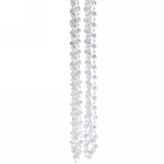 Бусы на елку 2,5м «Шарик Дискобол» d-5мм, Серебро