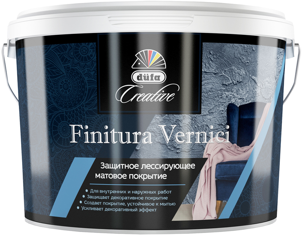 Защитное лессирующее матовое покрытие Dufa Creative Finitura Vernici 2,5 л
