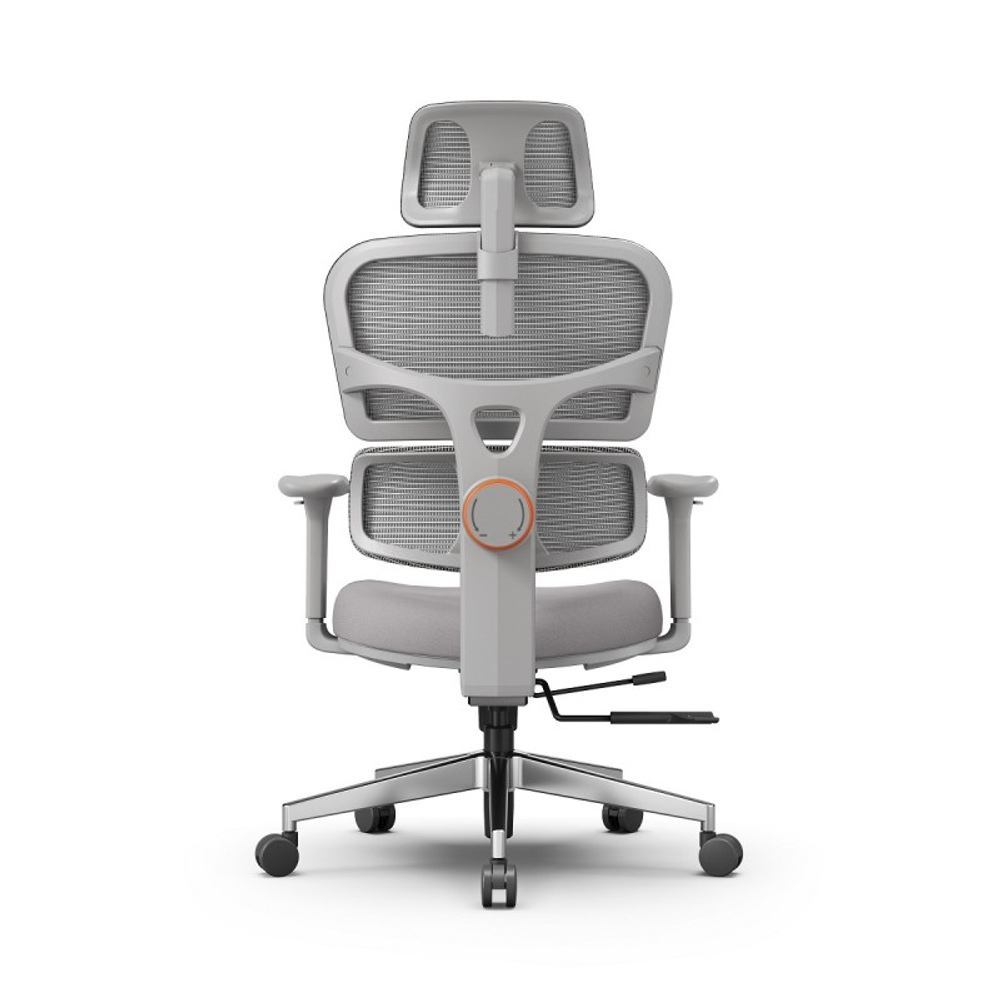Эргономичное компьютерное кресло FoxGear NETZ модель XO - office edition, серый (FG-NETZ-XO-GY)