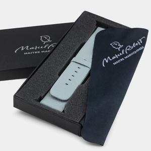 Ремешок для Apple Watch 40/41/42 mm из кожи теленка, голубого цвета