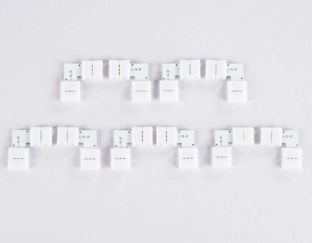 Ambrella Соединитель угловой L для светодиодной ленты 5050 12/24V (3 конт.) GS6651 (10шт) LED Strip GS6651