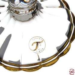 Конфетница на ножке TIMON Tiziano Golden/Palm 16,5*13 см