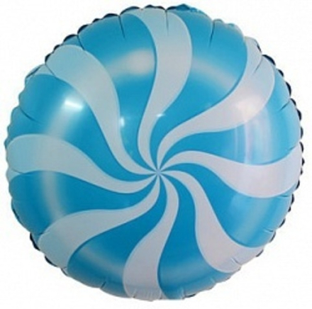К 18" Круг Леденец голубой