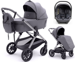 Коляска Agex Prima Pro 3 в 1 с автокреслом i-Team ATG080 Grey APS214 Sora серый