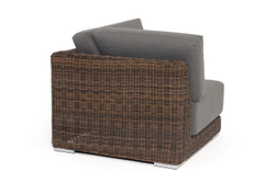 "Капри" модуль диванный угловой с подушками, цвет коричневый