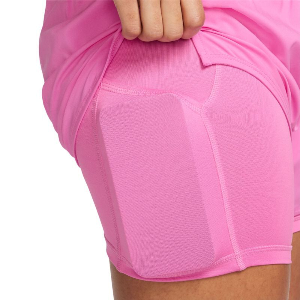 Женские теннисные шорты Nike One Dri-Fit 2-in-1 High-Waisted 3in Training - playful pink/reflective silver
