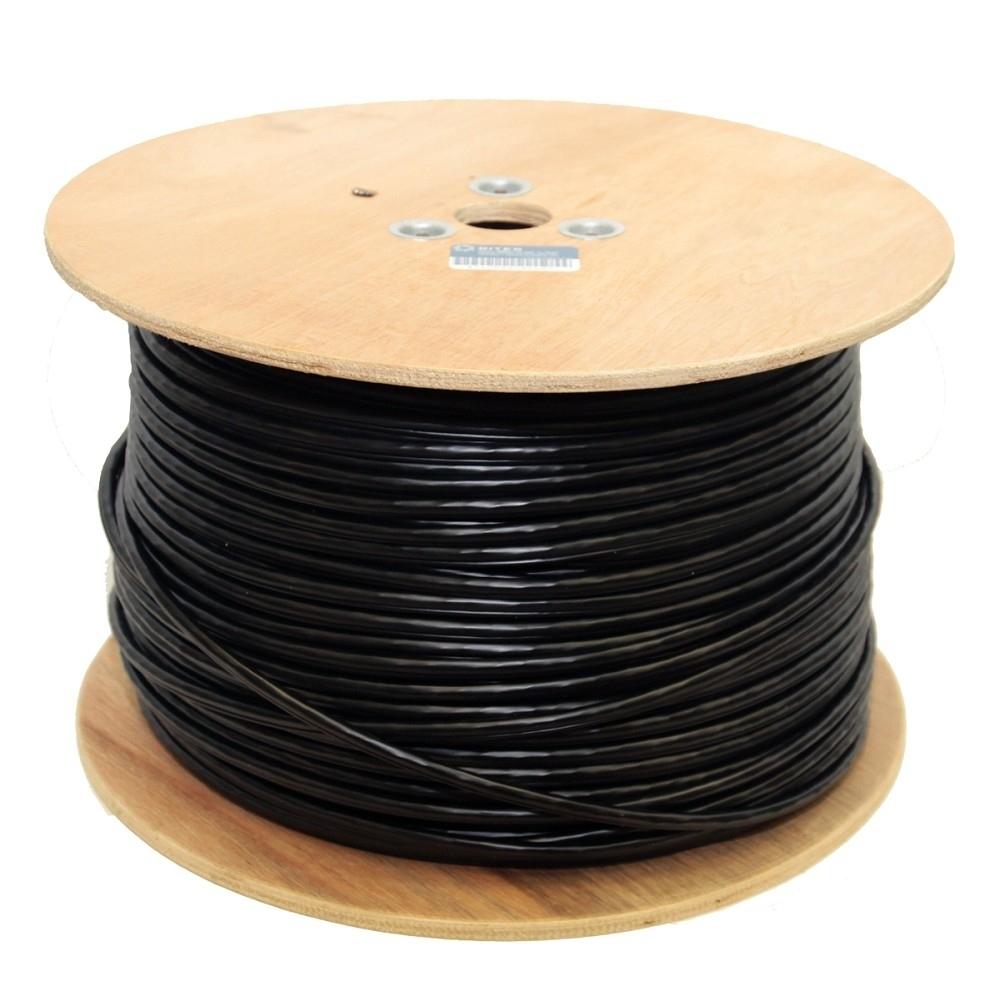 5bites Кабель US5505-305CPE витая пара UTP/SOLID/5E/24AWG/COPPER/PVC+PE/BLACK/OUTDOOR/DRUM/305M
