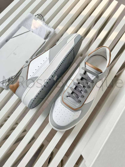 Мужские кроссовки Brunello Cucinelli серо-белого цвета