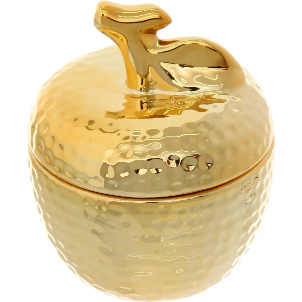 Шкатулка керамическая «GOLD Podarok», яблочко, цвет золото, 9*7*4см (в инд. коробке)