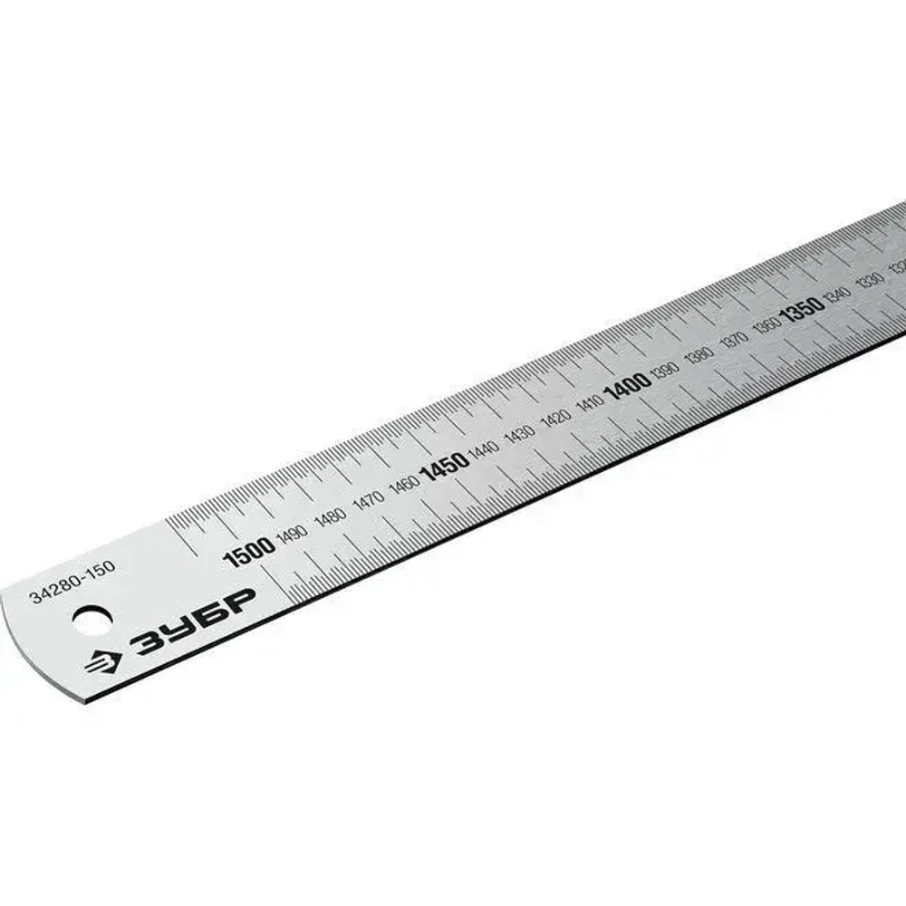 Усиленная нержавеющая линейка ЗУБР 1,5 м, Про-150 34280-150