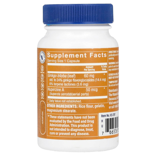 The Vitamin Shoppe, Гуперзин А с гинкго билоба, 60 капсул