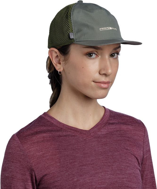 Кепка складывающаяся Buff Pack Trucker Cap Solid Military Фото 3