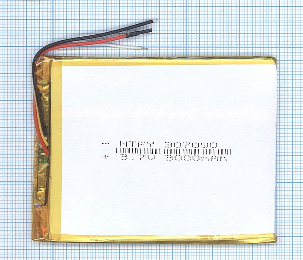 Аккумулятор Li-Pol (батарея) 3*70*90мм 3pin 3.7V/3000mAh