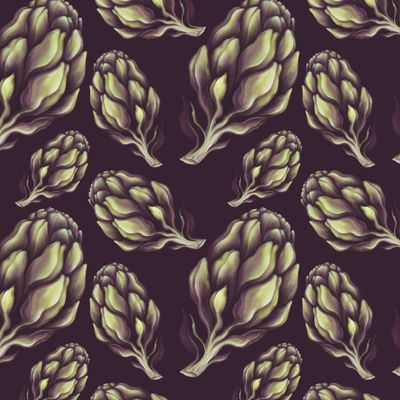 Артишок на тёмном фоне