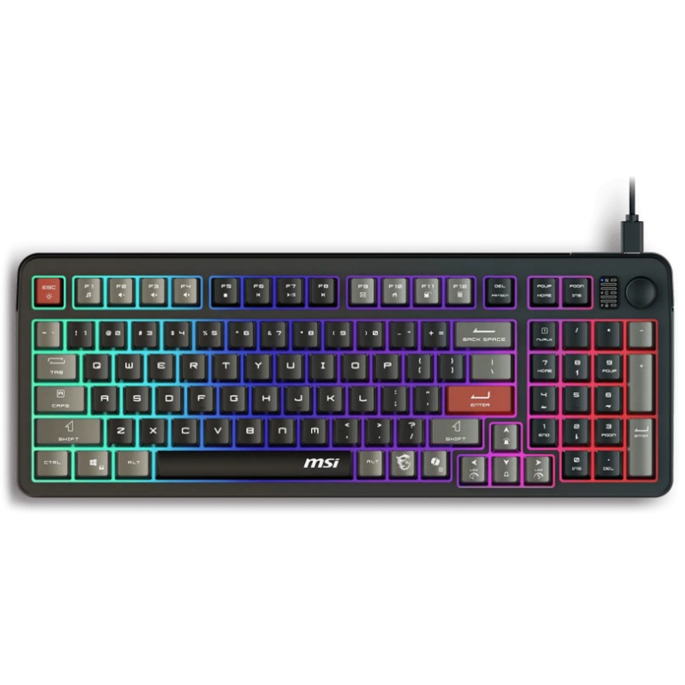 Клавиатура MSI GK110, игровая, USB