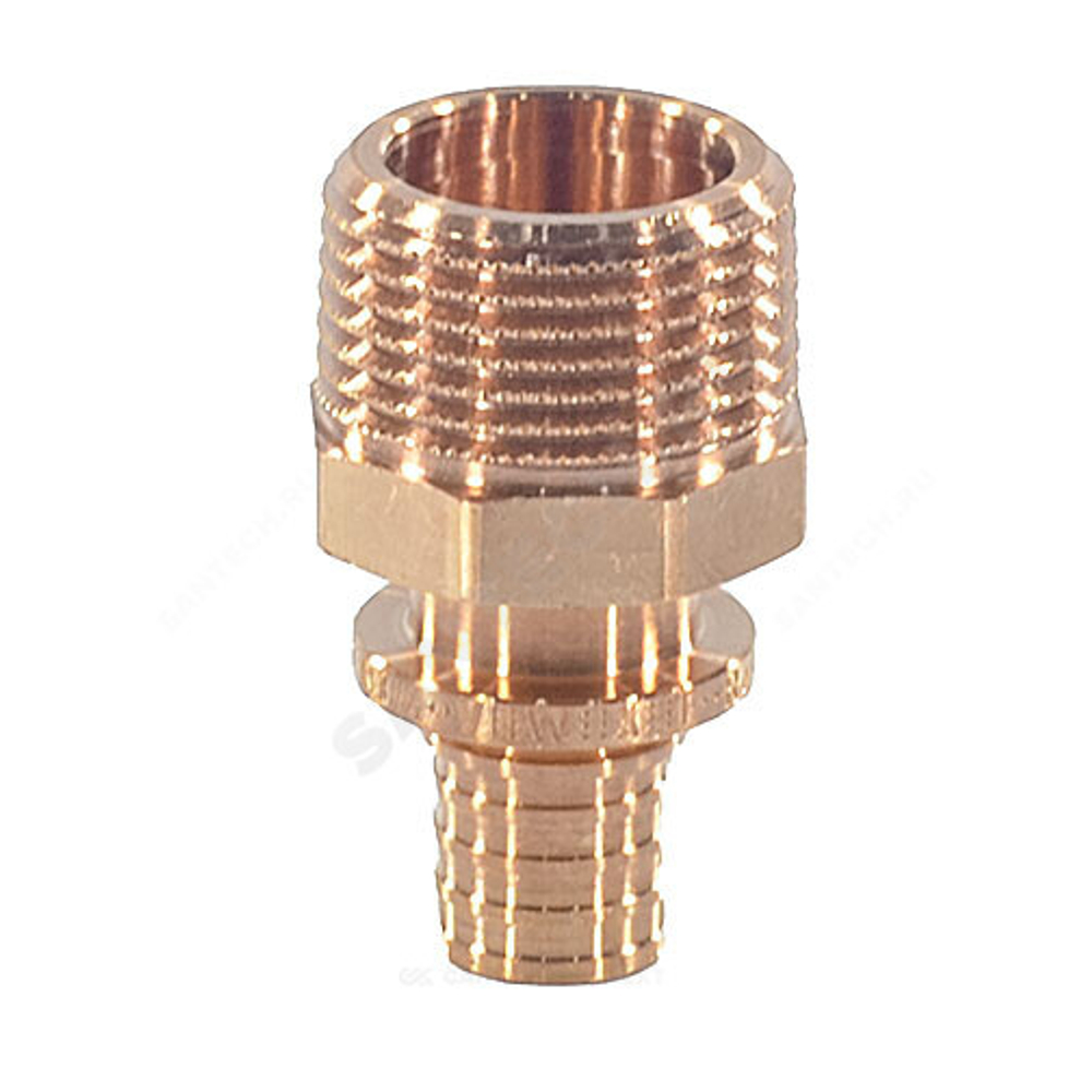 Муфта для PE-X труб аксиальная бронза Дн 16х3/4" НР RAUTITAN RX+ Rehau 14563121001 (13660501001)