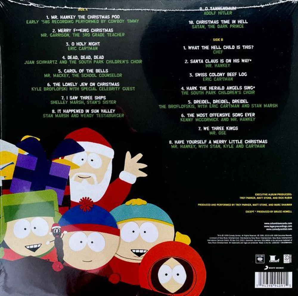 Виниловая пластинка Trey Parker, Matt Stone, The Cast Of South Park Mr. Hankeys Christmas Classics