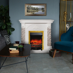 Каминокомплект Real Flame Athena GR WT с очагом Fobos Lux Brass