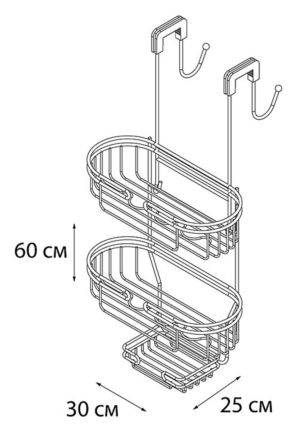 Полка овальная двухэтажная FX-861