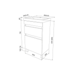 Тумба напольная с ящиками IDDIS Zodiac, 50 см, белая/под дерево, ZOD5ABFi95