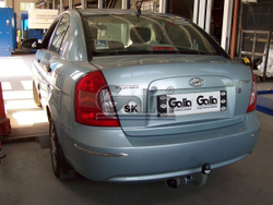 Фаркоп оцинкованный Galia H071A для Hyundai Accent 2006-2010(паспорт и сертификат в комплекте)(без электрики)