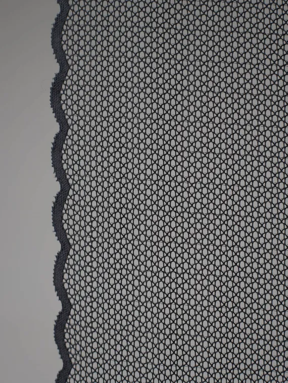 03-188 Кружево эластичное 22 см, черный 170