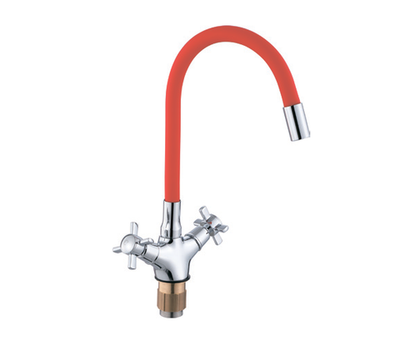 220122-K См-ль 2-руч. для кухни с гибким из. (КРАСНЫЙ) ViEiR (10/1шт)